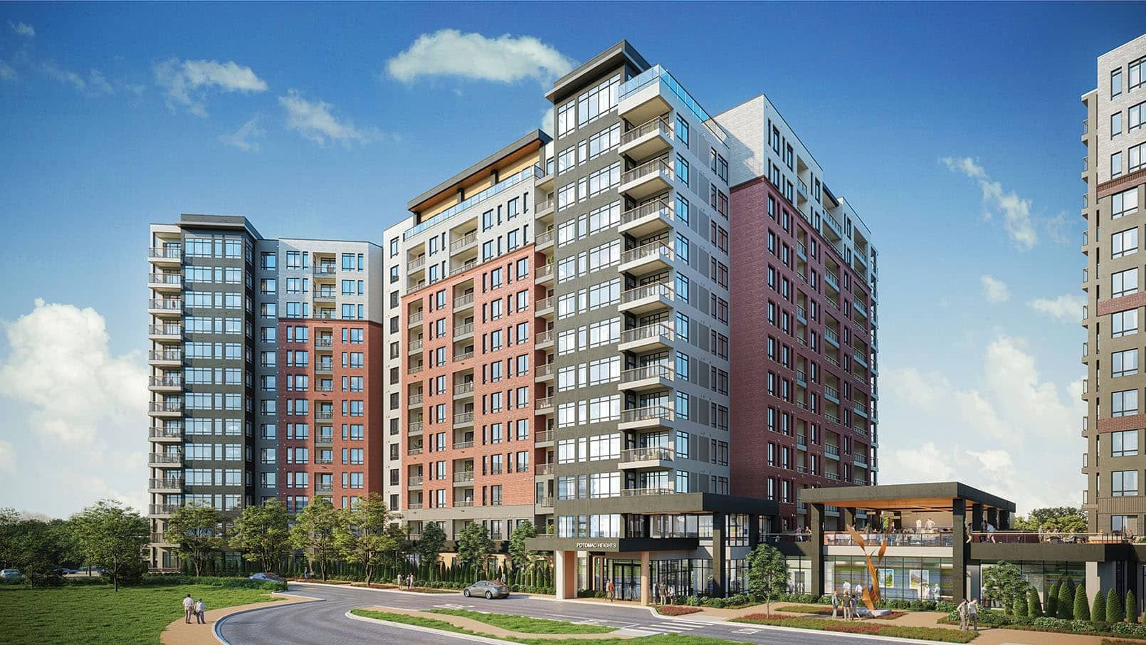 Exterior shot of The Grandview tower